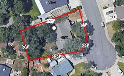 1152 Edgewood Dr, Redding, CA 96003 - map / location featuring property boundaries highlighted