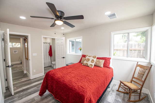 75 Sherman Dr, Red Bluff, CA 96080 - bedroom with multiple windows, wood finished floors, baseboards, and recessed lighting