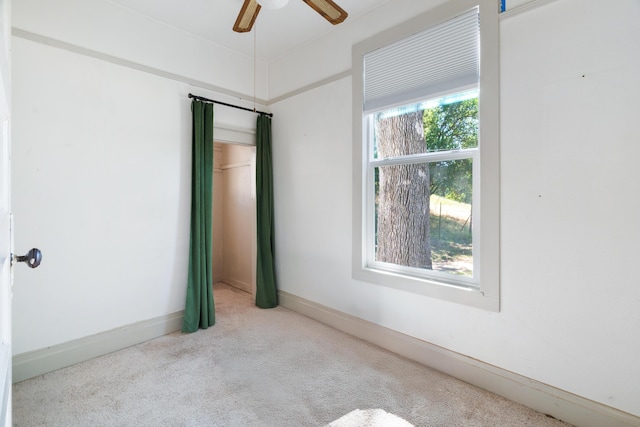 18555 Live Oak Rd, Red Bluff, CA 96080 - unfurnished bedroom with carpet, baseboards, and a ceiling fan