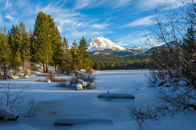 35267 Nehemiah Dr, Shingletown, CA 96088 - view of mountain background featuring a forest and a large body of water