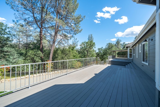 view of wooden terrace
