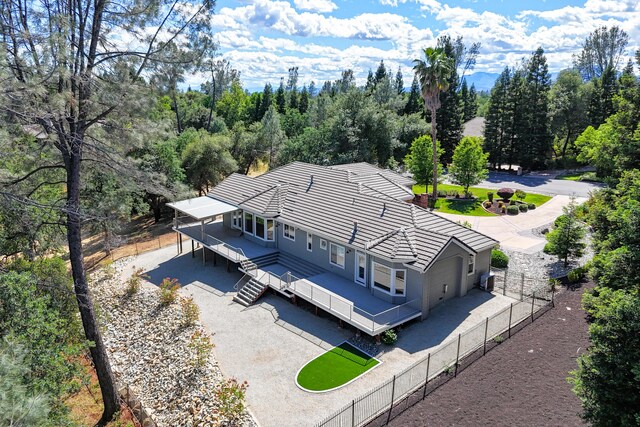 view from above of property
