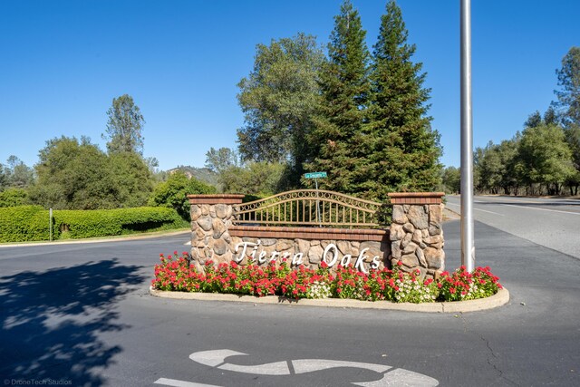 view of community sign