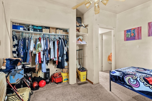 1704 Ashby Rd, Shasta Lake, CA 96019 - carpeted bedroom featuring a closet and a ceiling fan