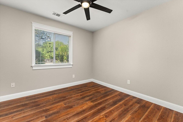 507 Olympic St, Redding, CA 96003 - spare room with ceiling fan, baseboards, and dark wood-style floors