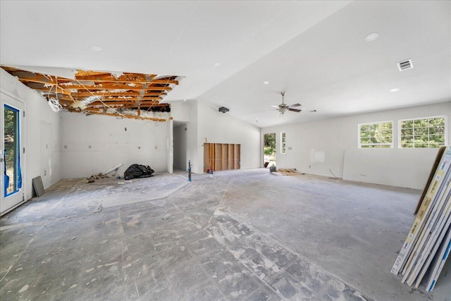 17171 Flanagan Rd, Redding, CA 96003 - unfurnished living room with lofted ceiling