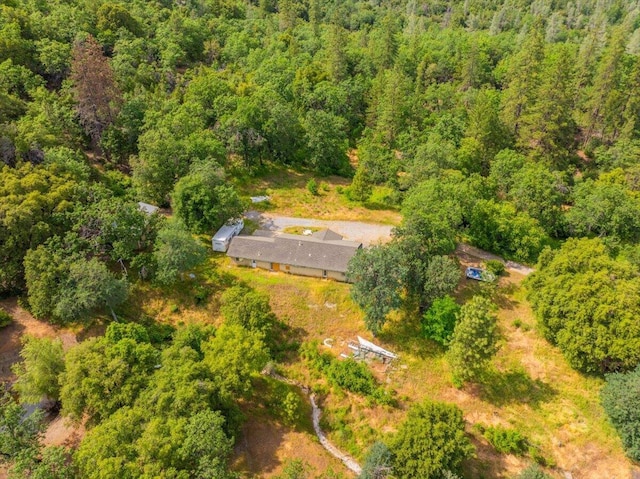 17171 Flanagan Rd, Redding, CA 96003 - view from above of property featuring a heavily wooded area