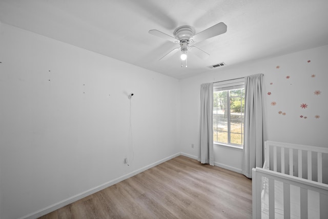 1706 Stanton Dr, Shasta Lake, CA 96019 - unfurnished bedroom with light wood-style flooring and ceiling fan