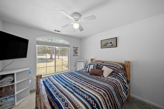 1706 Stanton Dr, Shasta Lake, CA 96019 - bedroom with carpet flooring and ceiling fan