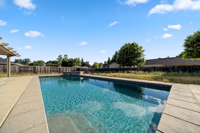 6552 Capitola Pl, Redding, CA 96001 - view of pool with a fenced backyard and a pool with connected hot tub