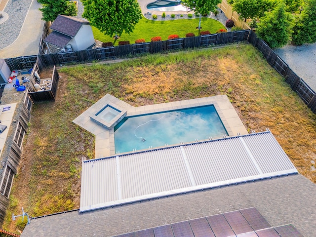 6552 Capitola Pl, Redding, CA 96001 - view from above of property featuring a pool