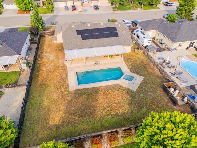 6552 Capitola Pl, Redding, CA 96001 - aerial view of residential area with a pool area