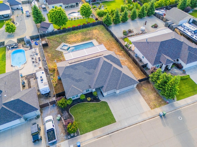 6552 Capitola Pl, Redding, CA 96001 - aerial perspective of suburban area with a pool