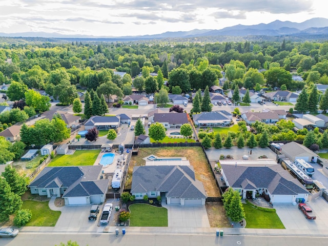 6552 Capitola Pl, Redding, CA 96001 - aerial perspective of suburban area featuring mountains