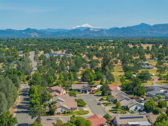 1366 Carla Cir, Redding, CA 96003 - aerial perspective of suburban area with a mountain backdrop