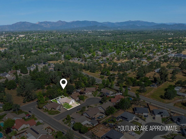 1366 Carla Cir, Redding, CA 96003 - drone / aerial view of a mountain backdrop