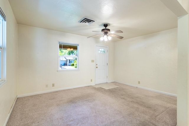 1556 Santa Fe Ave, Redding, CA 96003 - carpeted empty room featuring a ceiling fan and baseboards