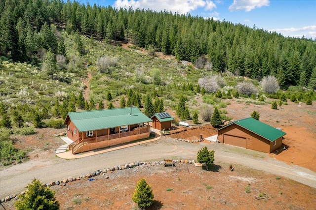 2125 Lava, Mccloud, CA 96057 - view from above of property with a heavily wooded area