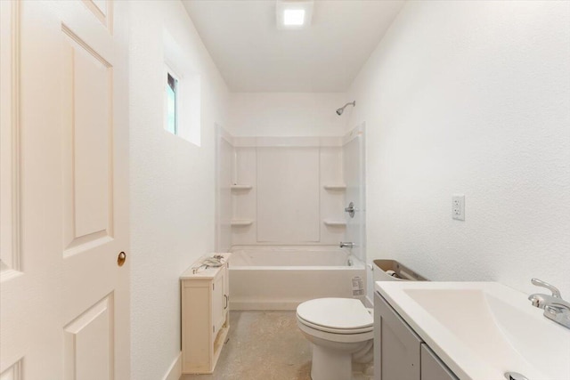 2125 Lava, Mccloud, CA 96057 - full bathroom featuring toilet, vanity, shower / bathtub combination, and baseboards