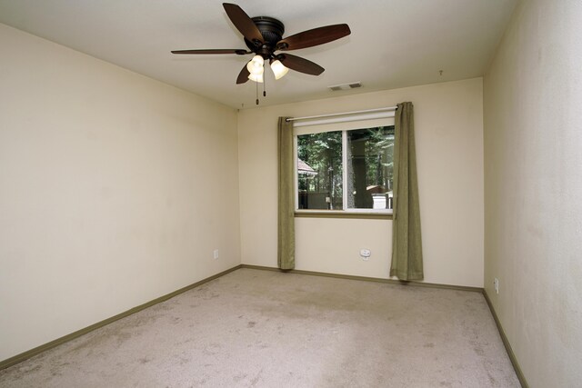 7289 Clarabelle Ln, Shingletown, CA 96088 - unfurnished room with carpet floors, ceiling fan, and baseboards