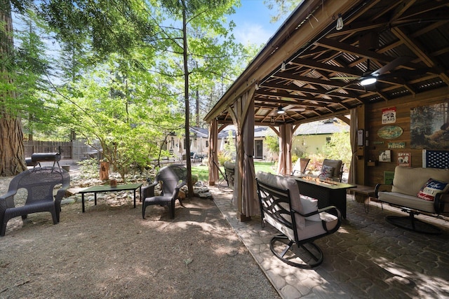 37189 Galena Cir, Burney, CA 96013 - view of patio / terrace featuring a gazebo