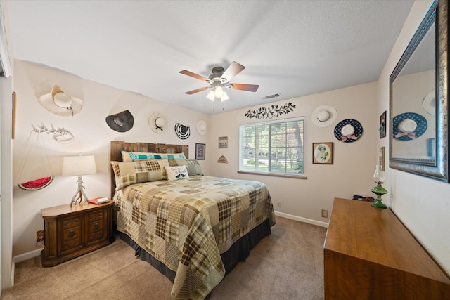 37189 Galena Cir, Burney, CA 96013 - bedroom featuring carpet floors, baseboards, and a ceiling fan