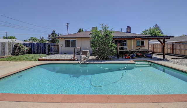 5801 Mountain View Dr, Redding, CA 96003 - view of pool with a patio and a fenced backyard