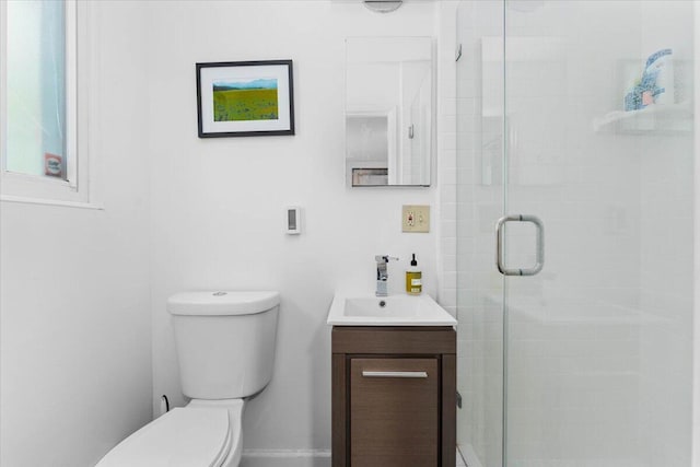 38290 Battle Creek Ave, Mineral, CA 96063 - bathroom featuring vanity, toilet, and a stall shower