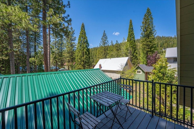 38290 Battle Creek Ave, Mineral, CA 96063 - deck featuring a forest view