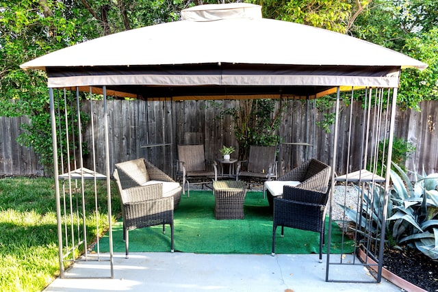 1018 Pineland Dr, Redding, CA 96002 - view of patio / terrace featuring a gazebo