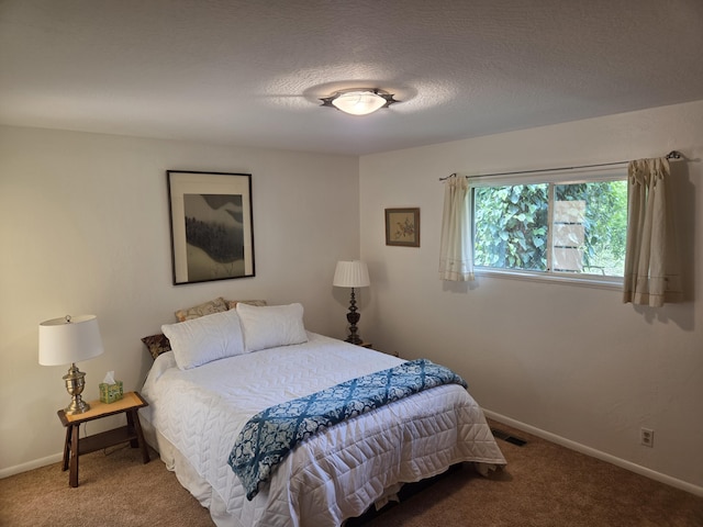 8198 Green Acres Ln, Redding, CA 96002 - bedroom with carpet flooring, baseboards, and a textured ceiling