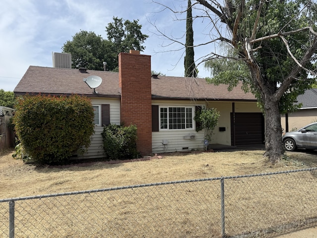 1434 Jeffries Ave, Anderson, CA 96007 - ranch-style house featuring a garage, a chimney, driveway, and crawl space