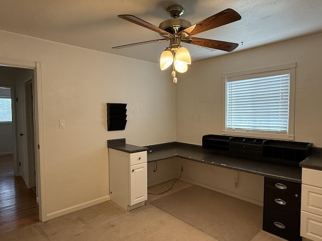 1434 Jeffries Ave, Anderson, CA 96007 - unfurnished office with a ceiling fan, light colored carpet, and baseboards