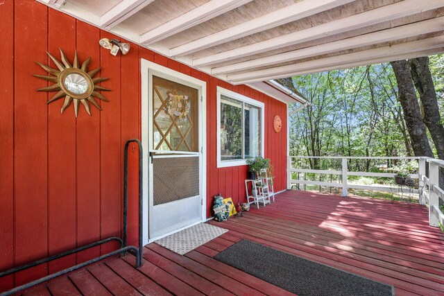 7372 Tahoe Ln, Shingletown, CA 96088 - view of wooden terrace