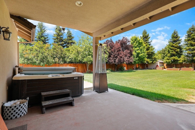 22540 Brady Ct, Red Bluff, CA 96080 - view of patio / terrace with a hot tub