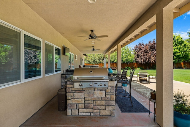 22540 Brady Ct, Red Bluff, CA 96080 - view of patio with ceiling fan