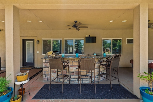 22540 Brady Ct, Red Bluff, CA 96080 - view of patio / terrace featuring a ceiling fan