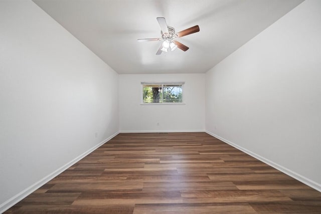1640 Wisconsin Ave, Redding, CA 96001 - spare room with a ceiling fan, baseboards, and dark wood-style flooring