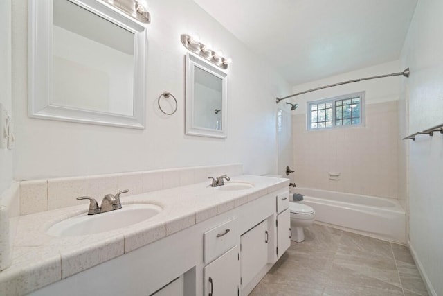 1640 Wisconsin Ave, Redding, CA 96001 - full bath featuring toilet, washtub / shower combination, and double vanity