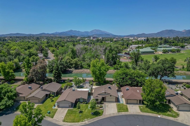1922 Paris Ave, Redding, CA 96001 - aerial view of residential area featuring a water and mountain view