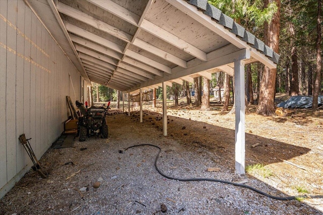 9279 Thatcher Mill Rd, Shingletown, CA 96088 - view of patio featuring an attached carport