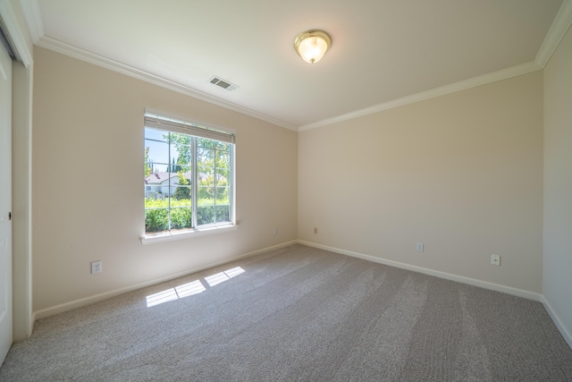2184 Darsha Ln, Redding, CA 96003 - empty room featuring ornamental molding, carpet, and baseboards