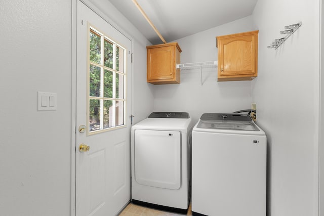 13955 Dusty Oaks Trl, Bella Vista, CA 96008 - washroom with cabinet space and washing machine and dryer