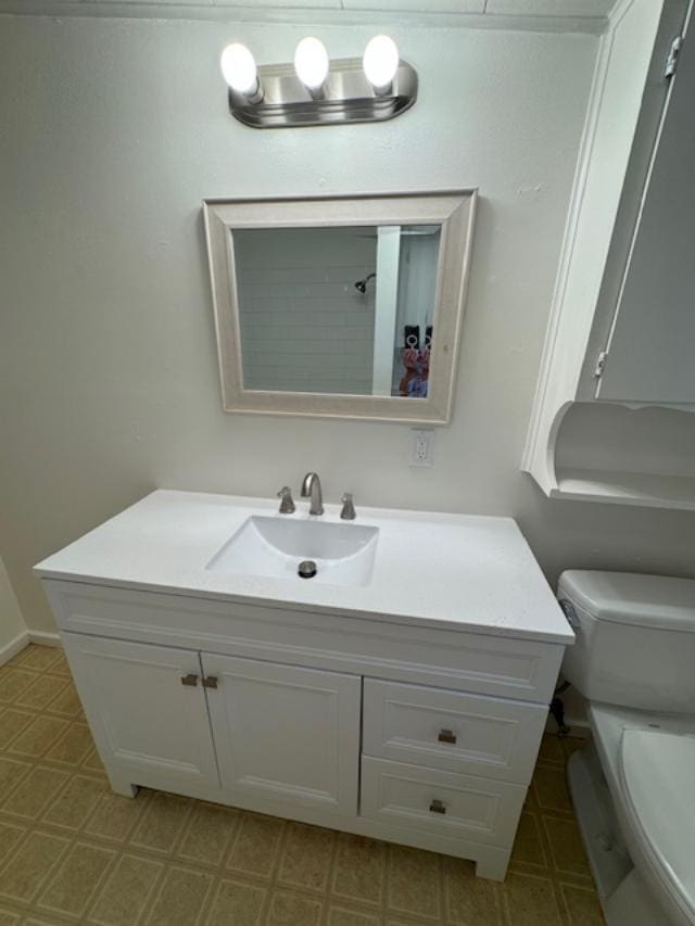 1717 Deer Creek Rd, Shasta Lake, CA 96019 - bathroom featuring vanity, toilet, and tile patterned floors