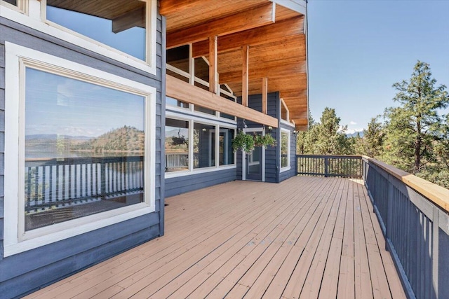4740 Rainbow, Weed, CA 96094 - wooden terrace with a water view