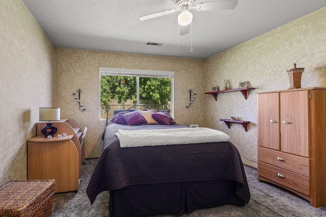 3608 Capricorn Way, Redding, CA 96002 - bedroom featuring carpet floors and ceiling fan