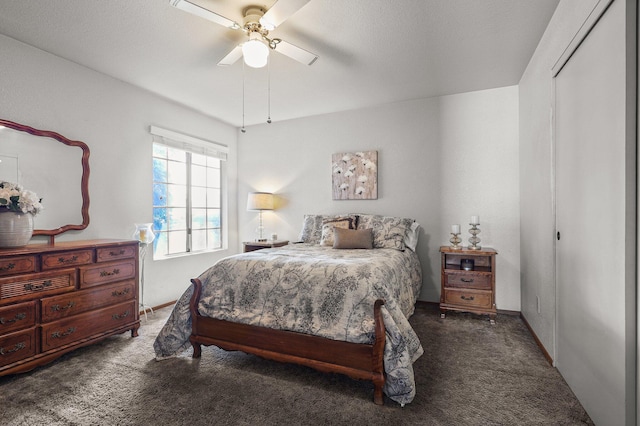 3608 Capricorn Way, Redding, CA 96002 - bedroom with carpet and ceiling fan
