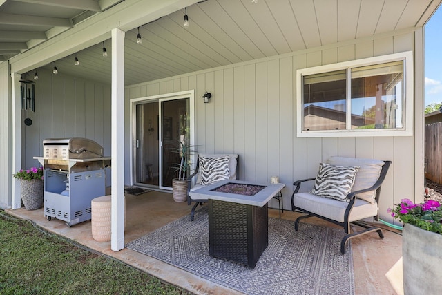3608 Capricorn Way, Redding, CA 96002 - view of patio with area for grilling and a fire pit
