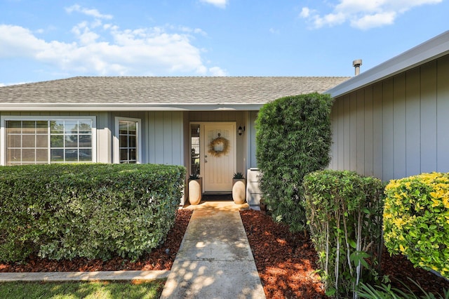 3608 Capricorn Way, Redding, CA 96002 - doorway to property with a shingled roof