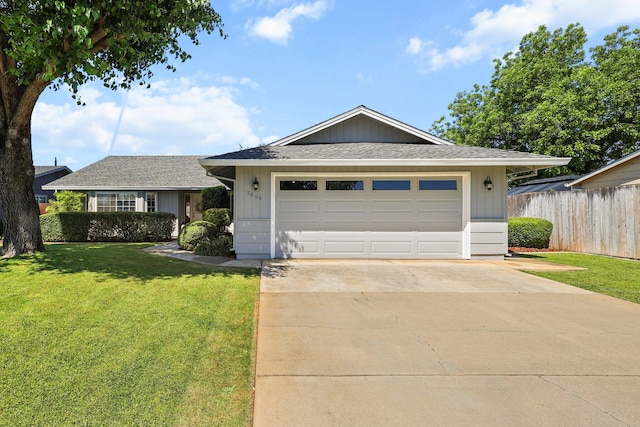 3608 Capricorn Way, Redding, CA 96002 - ranch-style house with concrete driveway, roof with shingles, and an attached garage